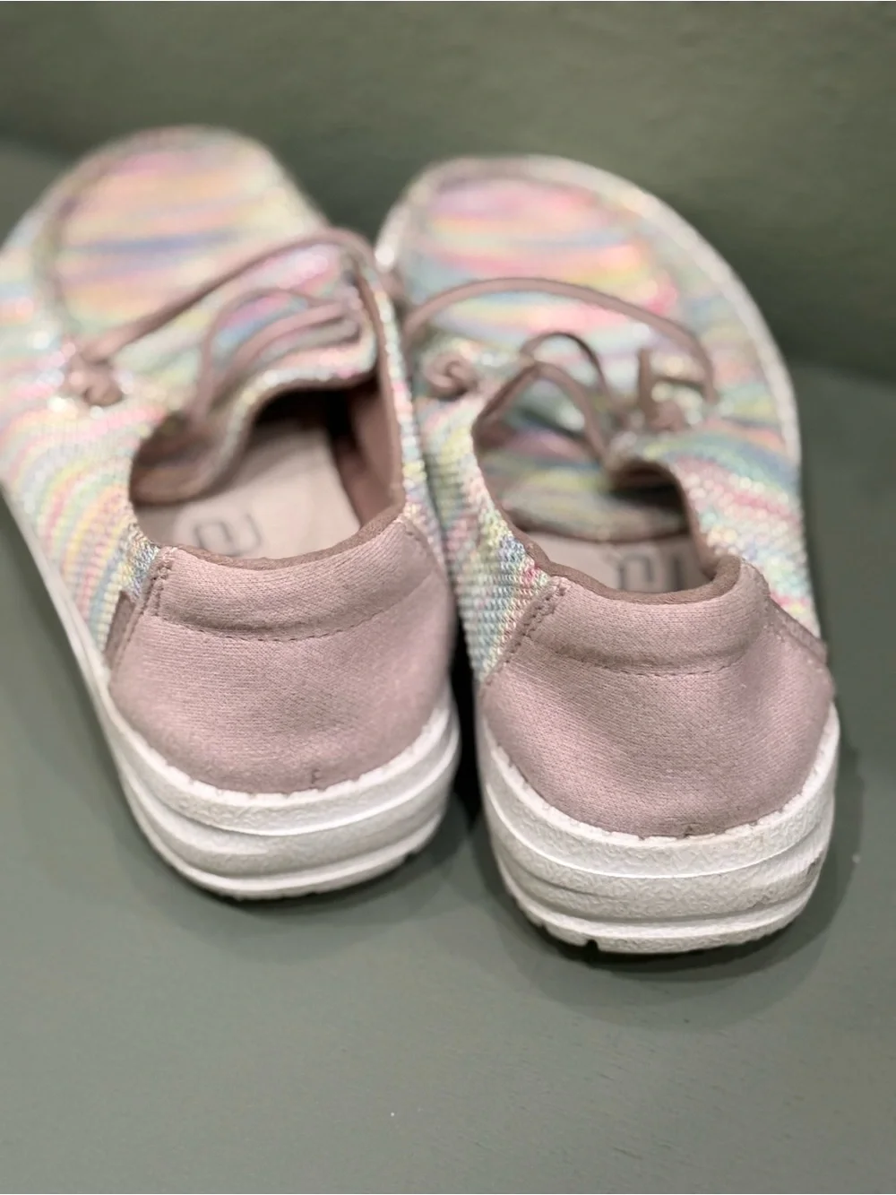 Hey Dude Kids Wendy Pastel Knit Slip-On Shoes - Pink Multi